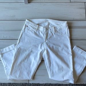 White cuffed Hudson jeans